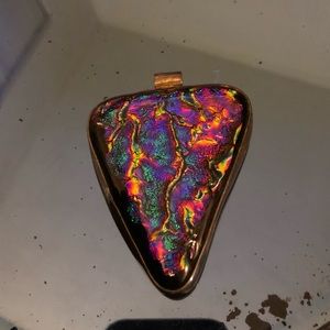 Pendant hand blown glass/ Sterling Silver